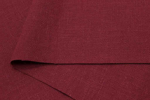 Конопля с хлопком-диагональ цв.Винтажно-бордовый, СОРТ2, ш.1.4м, конопля-80%, хлопок-20%, 246гр/м.кв - Купава фото 3
