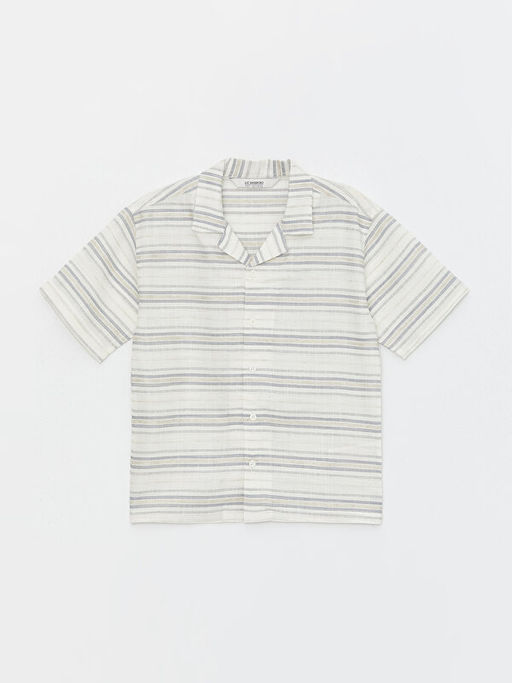 ?izgili Keten Kar???ml? Erkek ?ocuk G?mlek