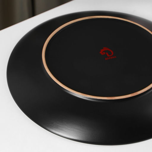 Тарелка керамическая десертная Доляна Глянец, d=20 см, цвет синий фото 3