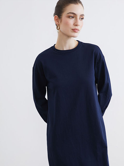 Bisiklet Yaka Sweat Elbise