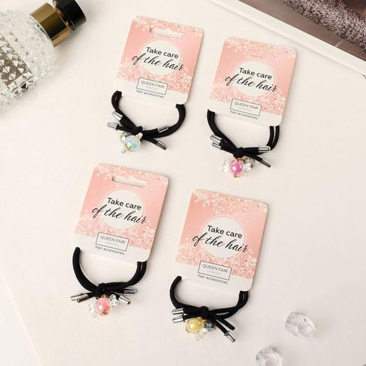 Цена за 6 шт. Резинка для волос «Моника», 4 см, МИКС