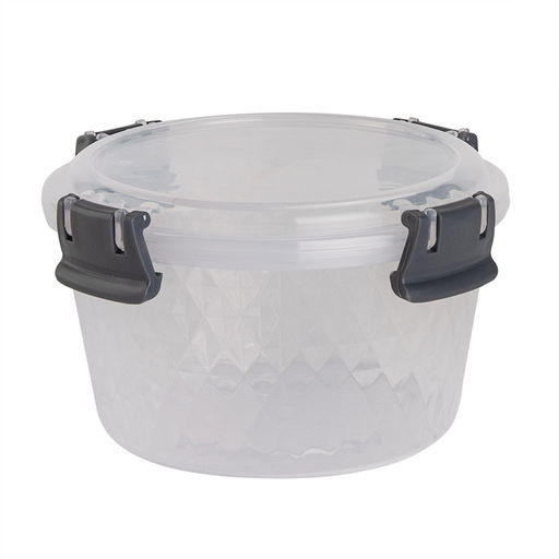 Контейнер для продуктов герметичный круглый 0,65л с защелками (уп.18)