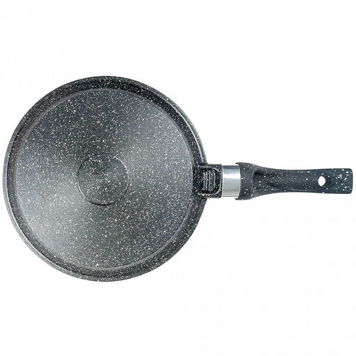Сковорода блинная с тефлоновым покрытием д22см "Гранит", h2см, s0,3см, ручка из термостойкого пластика (Россия)