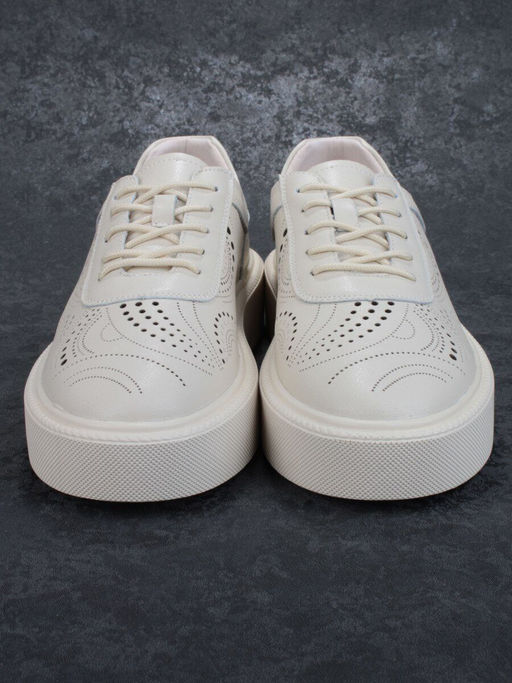 05-PDD166-1 BEIGE Кроссовки женские (натуральная кожа) - Фабричный китай фото 9