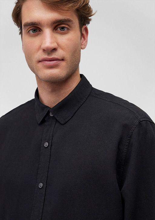 Siyah Tencel TM Lyocell Siyah Gomlek - Mavi фото 5