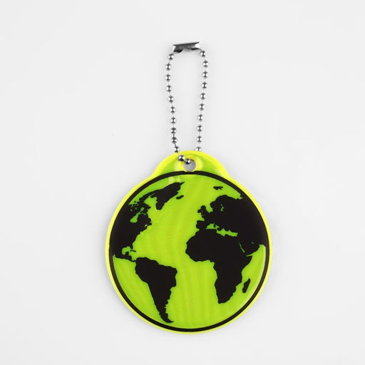 Цена за 6 шт. Светоотражающий элемент «Земля», двусторонний, 6 × 5,5 см, цвет МИКС