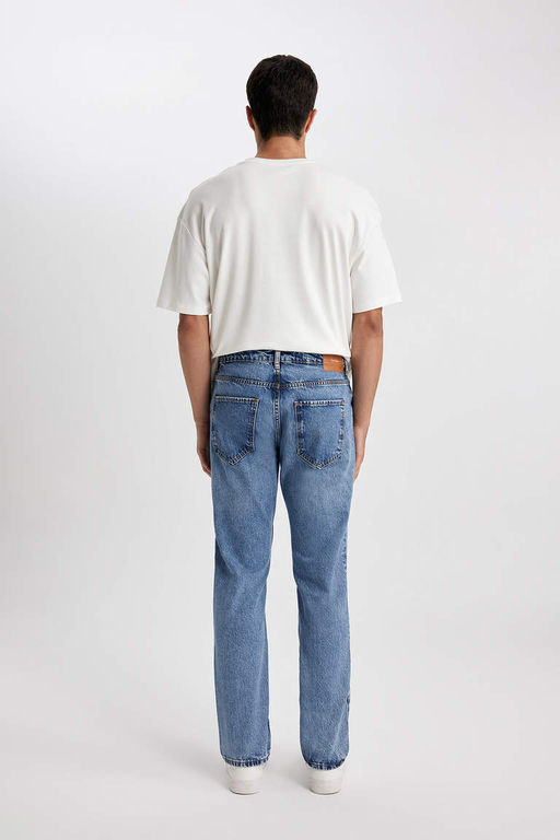 Джинсовые брюки прямого кроя Wiser с нормальной посадкой и нормальной талией - Defacto фото 6