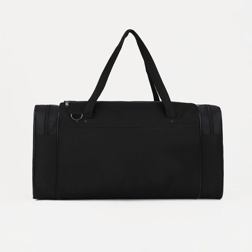 Сумка дорожная Travel the world, на молнии, 3 наружных кармана, длинный ремень, чёрная