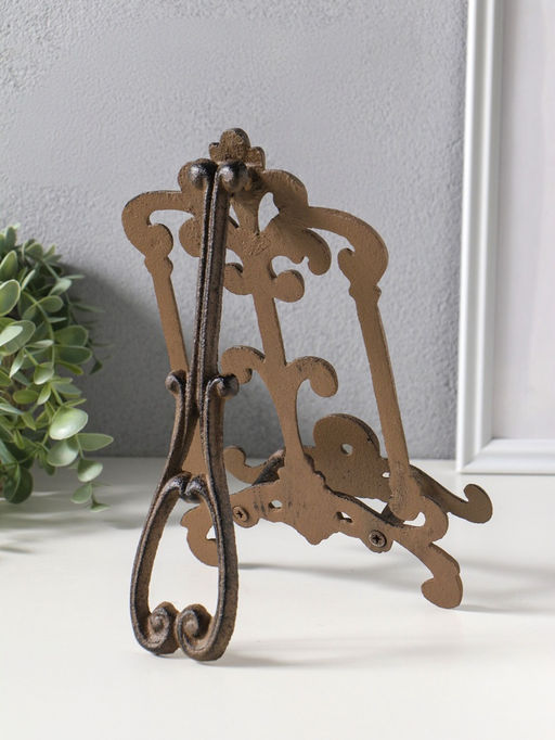 Сувенир чугун "Мольберт королевские вензели" 17х7х27 см