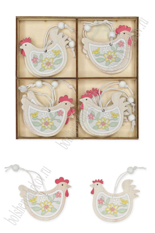 Набор деревянных игрушек в коробочке "Курочка" (12 шт) SF-7554