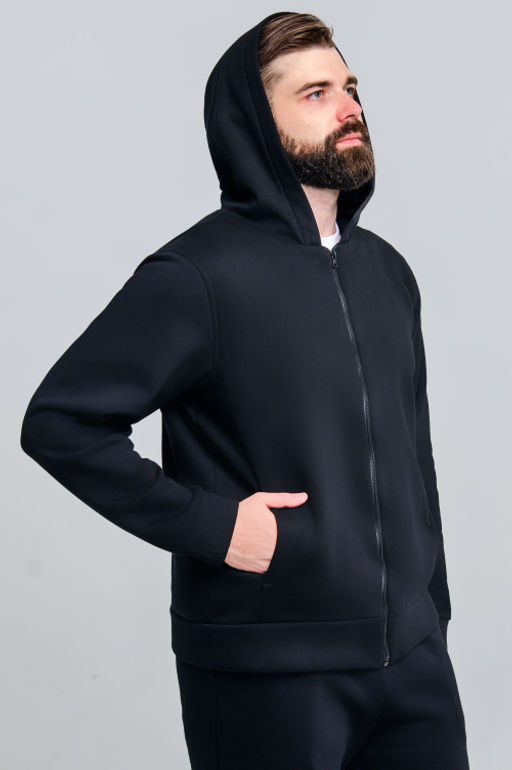 Арт. 69301 Толстовка мужская с начесом 50-58 (5 шт) Цвет:черный