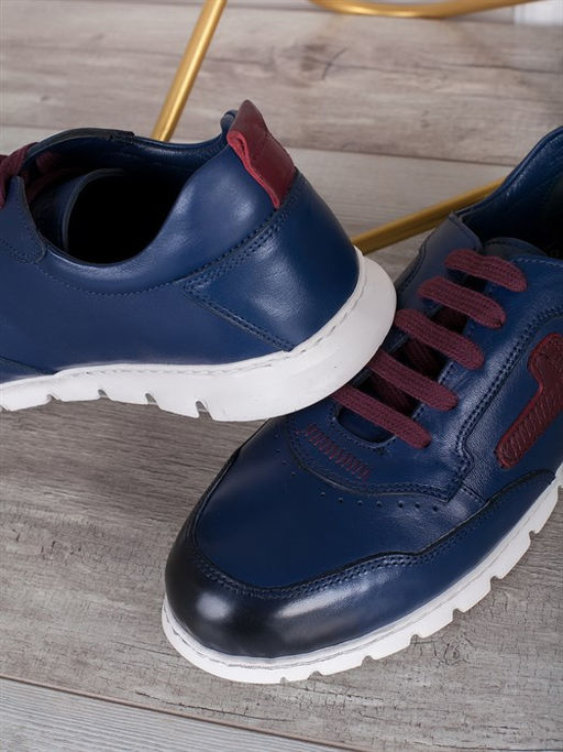 Мужские кроссовки модные, легкие и практичные 1011-53-00 Темно-синий - Piniolo фото 4