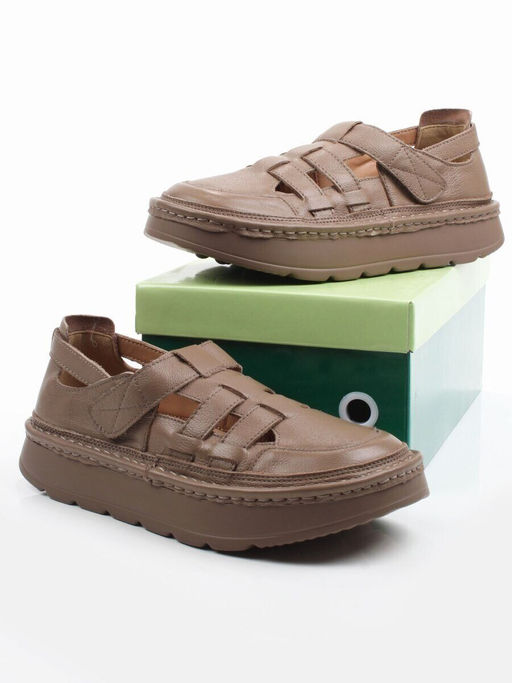 06-2193-5 DK. BEIGE Туфли женские (натуральная кожа)