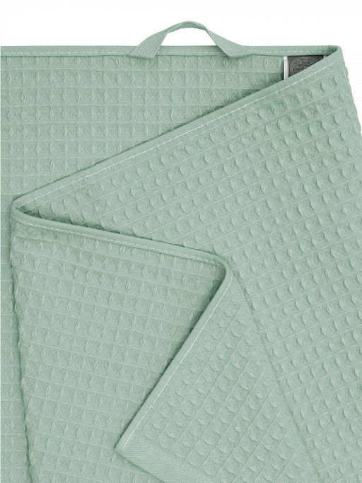 Полотенце для тела 90x150 голубой вафельное полотно