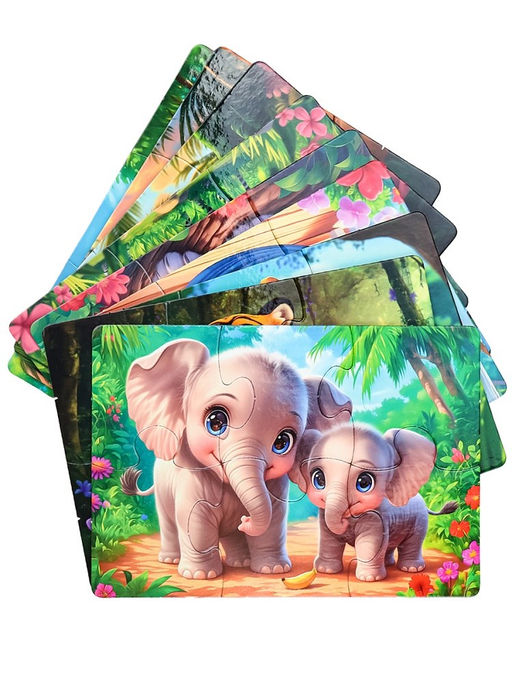 Puzzle 9 в 1 "Дикие животные" 54 эл. (П54-8237)