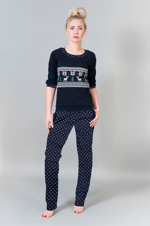 Женский домашний костюм с брюками 21