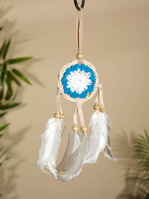 Ловец снов, 7×30 см, бело-голубой