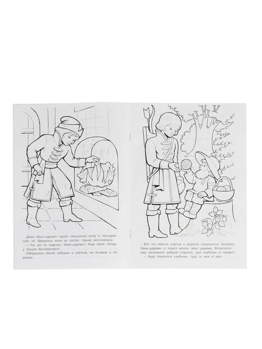 Цена за 7 шт. Раскраска «Царевна - Лягушка», 8 стр., А4