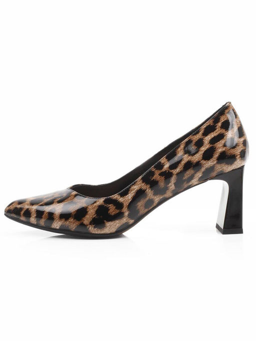 06-A125A-746PC BLACK/LEOPARD Туфли женские (натуральная кожа)