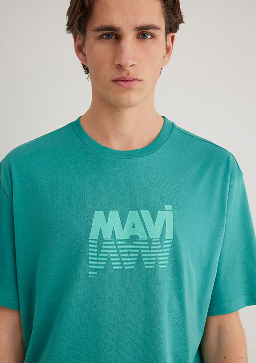 Mavi Logo Bask?l? Mavi Tisort  фото 5