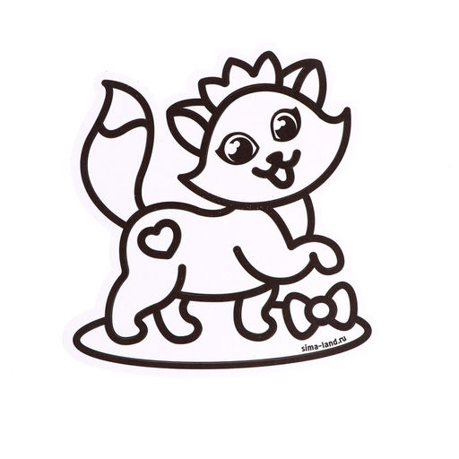 Фреска форменная с блёстками «Кошечка»