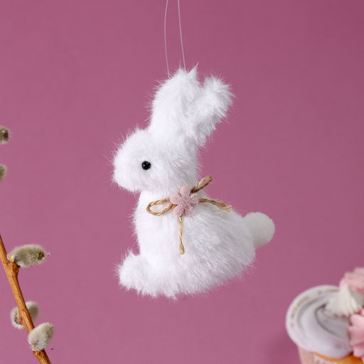 Мягкая игрушка Зайчик на подвесе, 11 см, цвет МИКС - Simaland фото 4
