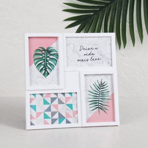 Фоторамка коллаж 27.5х27.5 см / K9038 /уп 60/ 4 фото 10x15 (Розовый) - Галеонтрейд фото 2