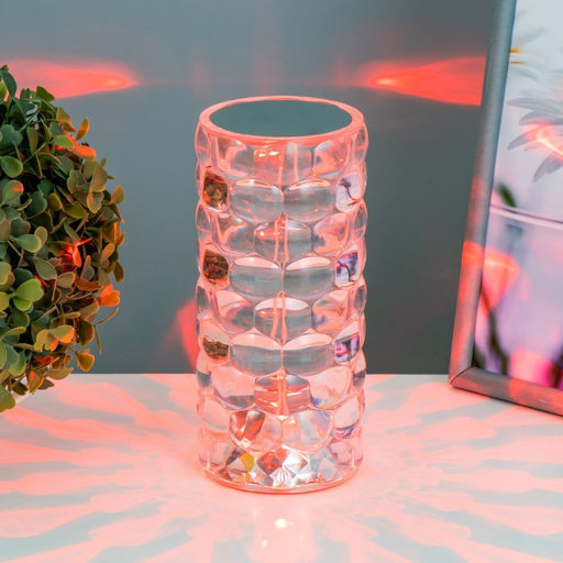 Настольная лампа с ПДУ Призма LED RGB сенсорная АКБ 8?8?18 см RISALUX