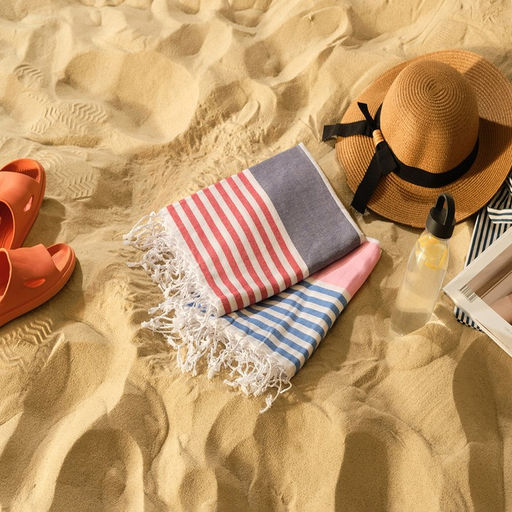 Пештемаль для пляжа, бани, сауны Фортуна 100х180 см, синий - Lovelife фото 6