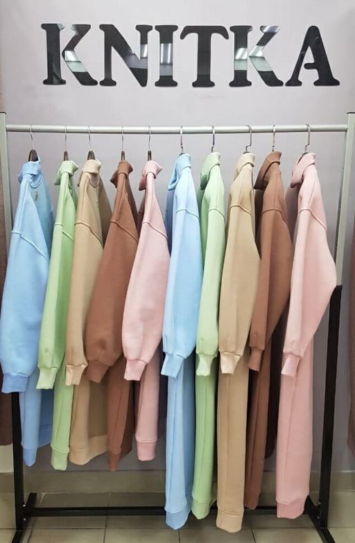 Платье утепленное футер 3хнитка начес пенье, пудра - Knitka wear фото 5