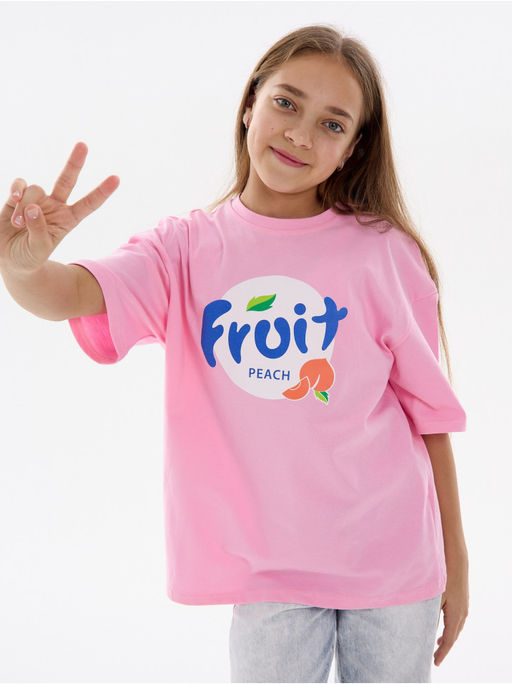 Футболка "Персик" розовый Девочка