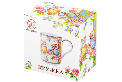 Кружка 400 мл 11,5*7,5*10,5 cм Совушки NEW BONE CHINA - Elan gallery фото 9
