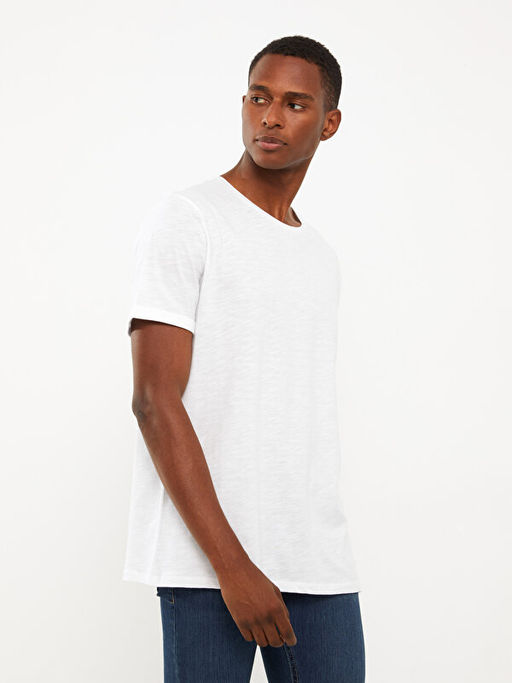 Bisiklet Yaka K?sa Kollu Penye Erkek Ti??rt - Waikiki фото 2