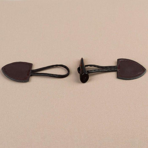 Цена за 2 шт. Застёжка-клевант 16×3.6 см, 3 шт., коричневая