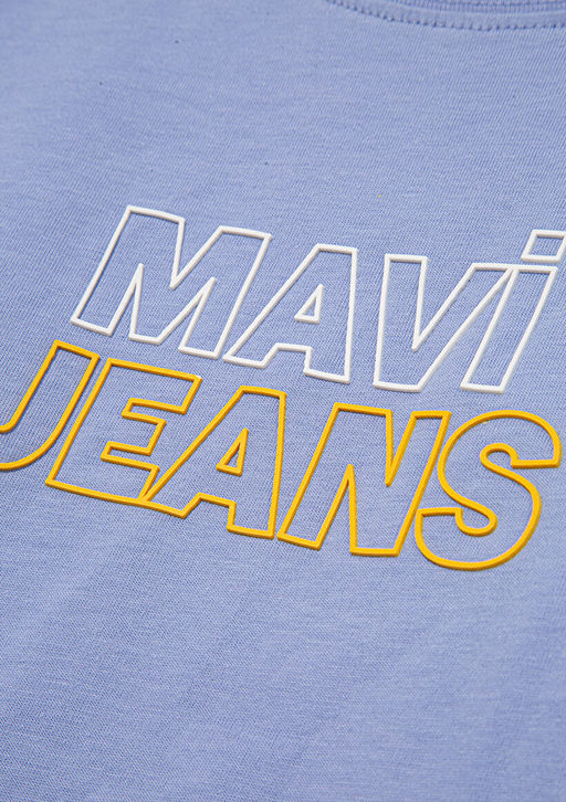 Mavi Jeans Bask?l? Lila Tisort  фото 3