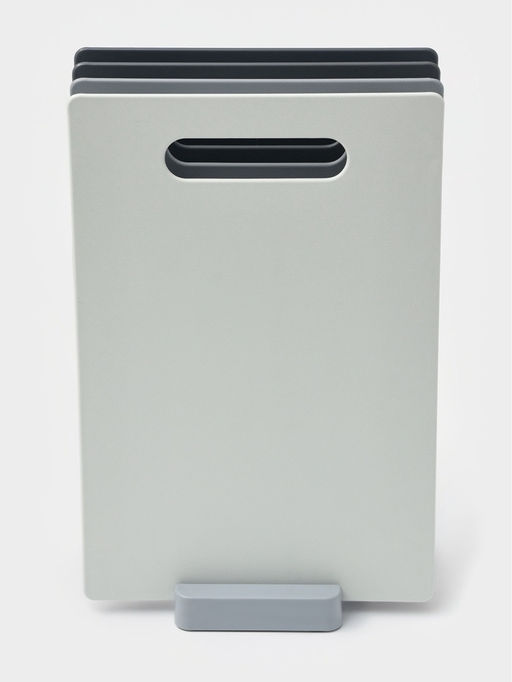 Набор разделочных досок, на подставке, 4 шт., 28.5×18.7×0.3 см, пластик, серый