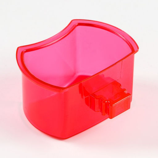 Цена за 2 шт. Миска для птиц с креплением к прутьям 5х3,5 см, красная - Пижон фото 3