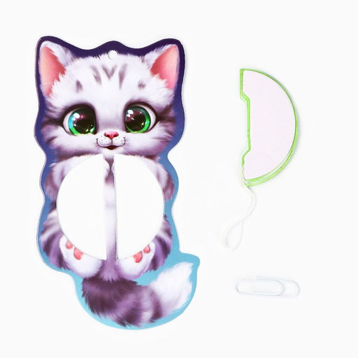 Цена за 2 шт. Ёлочная игрушка новогодняя «Котик», 8,5 х 15,5 см