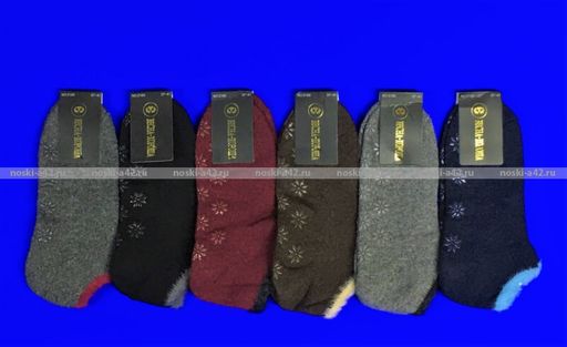Цена за 12 пар. Следки женские ангора + шерсть внутри махра стормозами арт. 2856 37-41 (фактически 37-41) - For you фото 4