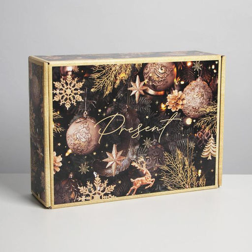 Коробка подарочная, самосборная Present, 30.7×22×9.5 см