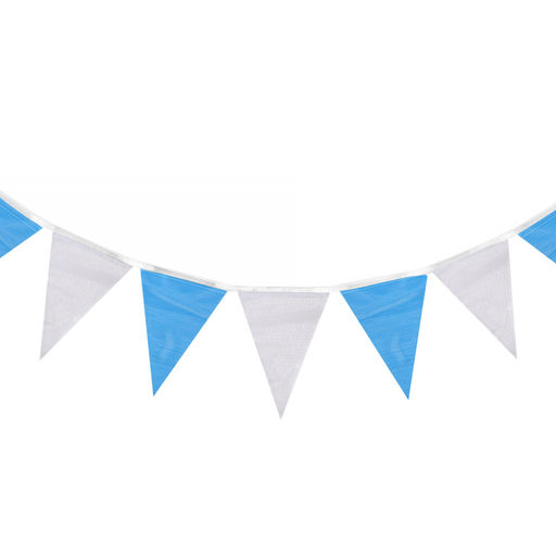 Гирлянда-флажки, длина 50 м, 13×18 см, 100 флагов, белый-синий