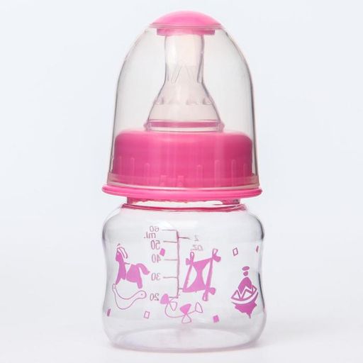 Бутылочка для кормления Карапуз, классическое горло, 60 мл., от 0 мес., цвета МИКС - Крошка я фото 4