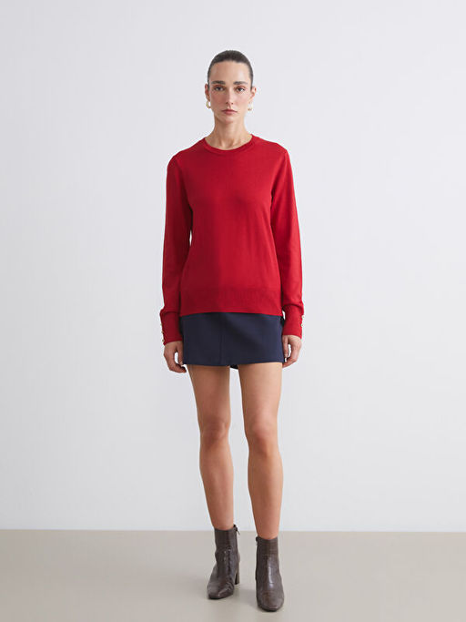 Bisiklet Yaka Kad?n Triko Kazak