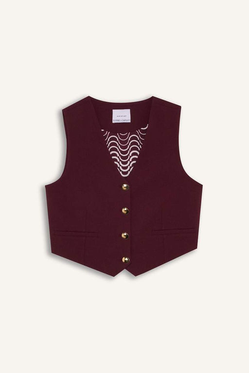 Блейзер с V-образным вырезом и застежкой на пуговицы Sorbe x DeFacto  фото 7