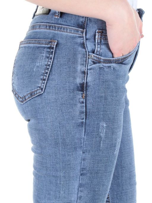 A806 BLUE Джинсы-скинни женские AOTERSS - Фабричный китай фото 5