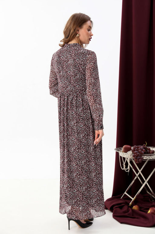 Платье NIKVA н801-5 винная абстракция  фото 2