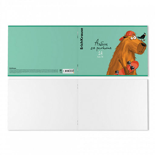 Цена за 5 шт. Альбом для рисования на скобе ErichKrause Happy Capy, А4, 24 листа_MIX-PACK  фото 7