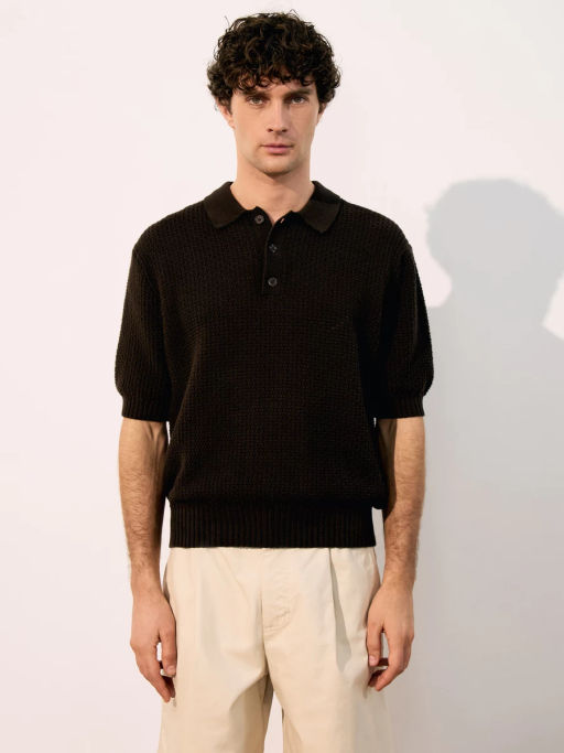 Джемпер поло фактурной вязки ZR2605043301-27 / Zarina