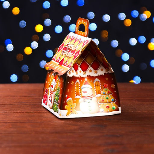 Цена за 10 шт. Подарочная коробка Пряничный 12 х 12 х 16,8 см - Simaland фото 4