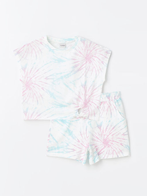 Bisiklet Yaka K?sa Kollu K?z ?ocuk Ti??rt ve ?ort